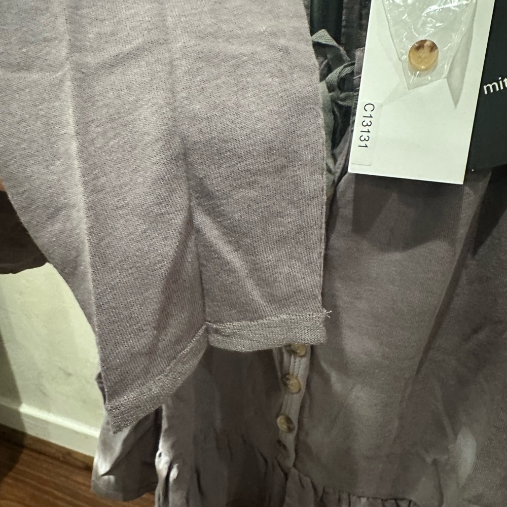 Mittoshop Slate Ruffle Button Blouse - Picture 7 of 10